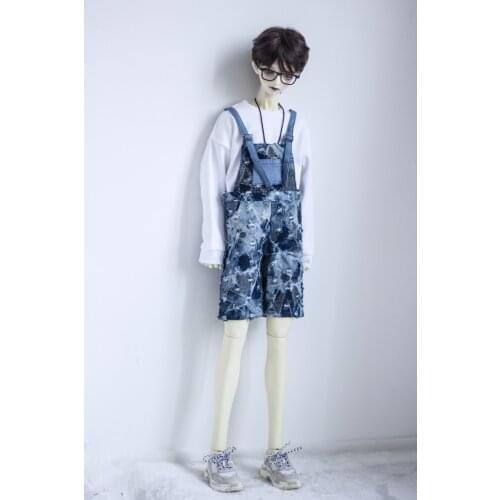 BJD doll clothes fit 1/3 1/4 MSD Uncle size split cut jeans split belt middle doll pants accessories