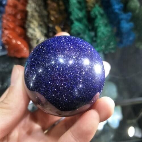 Large blue sand stone sphere shining very beautiful magic sphere christmas gift