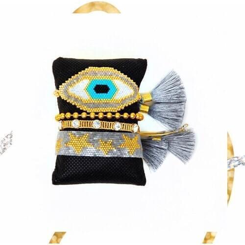 BLUESTAR Women Bracelet Turkish Eye Bracelet MIYUKI Jewelry Pulseras Star Crystal Handmade Woven Loom Bead