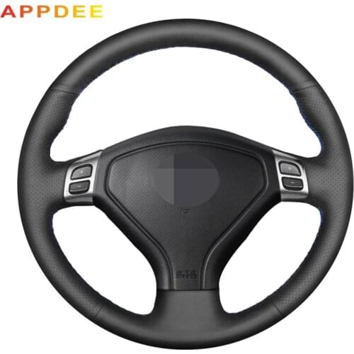 Handsewing Black Artificial Leather Steering Wheel Covers for Subaru Forester 2004-2006 Outback 2004 2005 Legacy 2004-2006