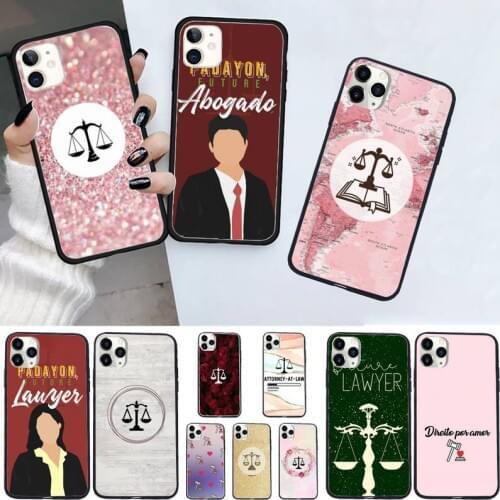 Law Student Lawyer Judge fundas Phone Case for iPhone 11 12 pro XS MAX 8 7 6 6S Plus X 5S SE 2020 XR