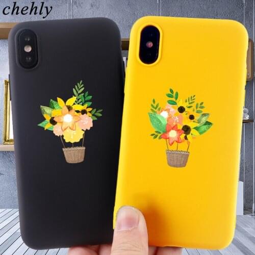 Flowers Cell Phone Case for IPhone 6s 7 8 11 Plus Pro X XS MAX XR Fashion Cases Soft Silicone Fitted TPU Back Accessories Cover
