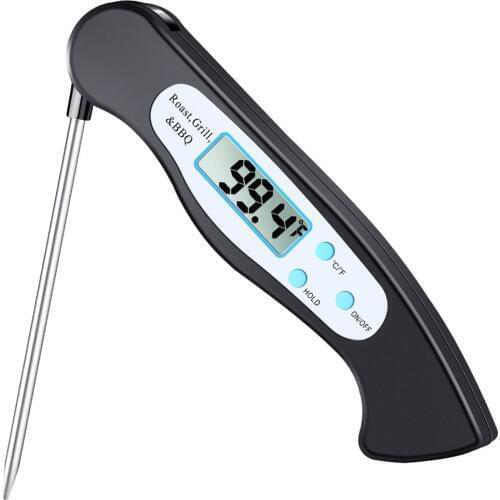 High Quality Foldable Food Thermometer Probe Digital BBQ Kitchen Meat Kitchen Thermometer Liquid Water Oil Temperature Gauge