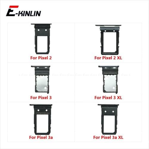Sim Micro SD Card Socket Holder Slot Tray Reader For Google Pixel 2 3 3a XL Adapter Container Connector Parts