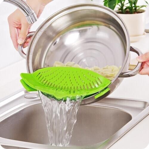 A2610 Kitchen drain Silica gel pot edge Vegetable drip household Drain noodles Leakproof drain