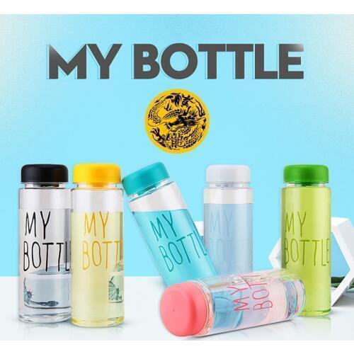 My bottle Plastic 500ml PC Water Bottles for water Transparent or frosted Heat resistant Leakproof color travel custom Bottle