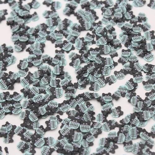 100g/Lot 5mm DIY Crafts Kits Black Cat Clay Slices Soft Pottery Monster Sprinkles for Toys Filling