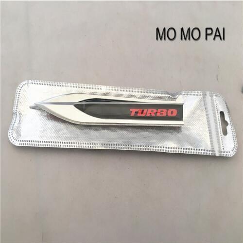 NEW Metal Badge Emblem Sticker Auto badge knife type turbo universal 2016