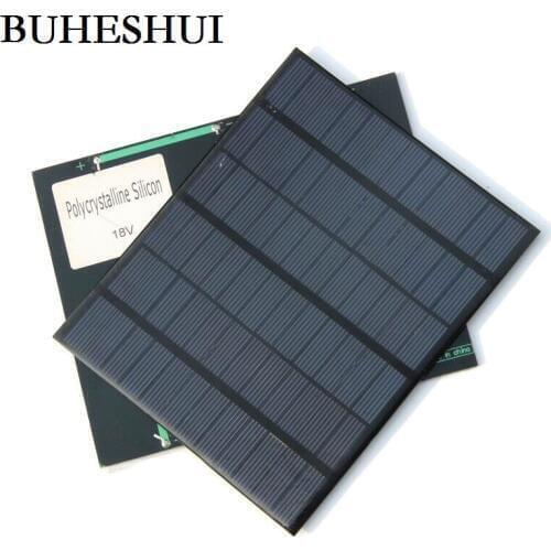BUHESHUI Polycrystalline 3.5W18V Solar Cell Module Mini Solar Panel For Battery Charger For 12V Epoxy 165X135*3MM Free Shipping
