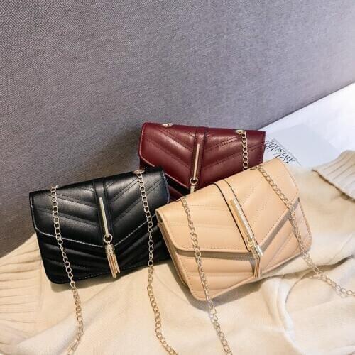 Retro Fashion Female Square Bag New Womens Designer Handbag Quality leather Women bag Chain Tote Shoulder Messenger Bag YY-61