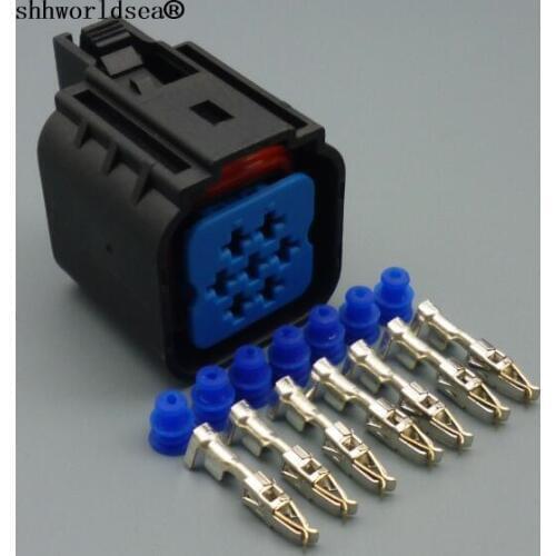 Shhworldsea 7 Pin 3.5mm WPT-596(Tin) 3U2Z-14S411-YGA 7way waterproof plug female plastic wire cable connector plug