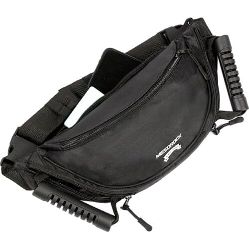 Oxford Rear Seat Safety Belt Bag Grab Handles Waist Pack Adjustable Strap for Motorcycle Snowmobile Passenger Riding Driving