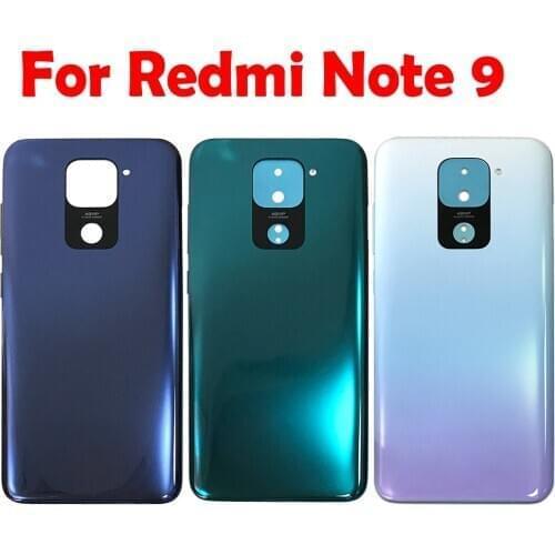 Battery Back Cover For Xiaomi Redmi Note 9 Note9 Back Battery Door Rear Housing Cover replacement With Power Volume Side Button