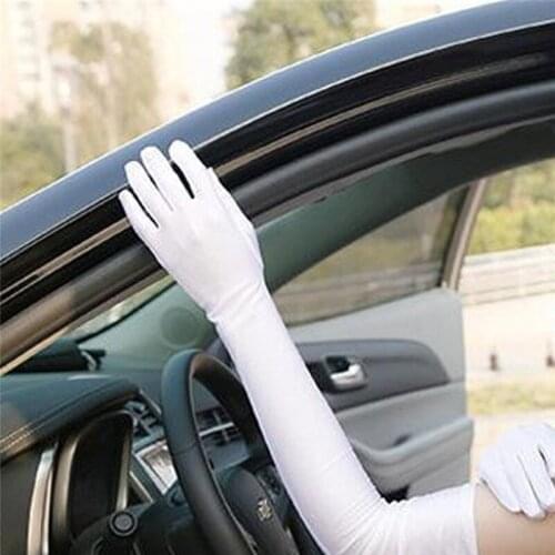 Womens Long Gloves Fashion Solid Colors Women Mittens Female Satin Opera Evening Party Prom Costume Gloves