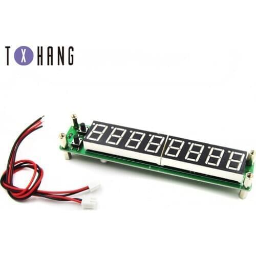 0.1-60MHz 20MHz~ 2.4GHz RF Singal Frequency Counter Tester Green 8 LED Meter Measurement Module FOR Ham Radio diy electronics