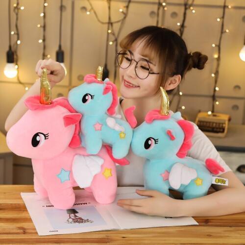 1pc 25/30/40CM Cute Unicorn Plush Toys Stuffed Soft Animal Dolls Pillow Lovely for Children Kids Baby Birthday Xmas Gifts