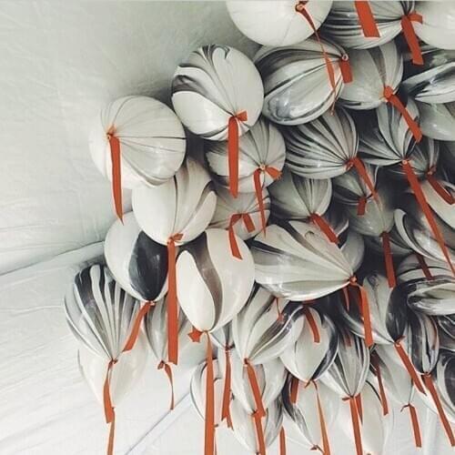 100 pcs 10 inch thick colorful cloud balloon agate balloons childrens toys cloud balloon marble balloons party helium gas