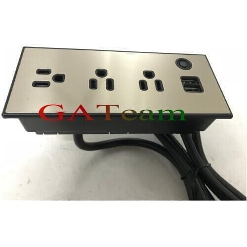 100pcs/lot USA power +2*charging USB+ lightning protection switch ,with No. 14 American standard line,UL certification