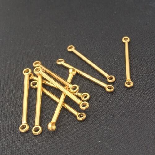 50pcs/lot 25mm/30mm Stainless Steel Stick Pendant Connector Charm Accessories Fashion Dangle Earring Findings