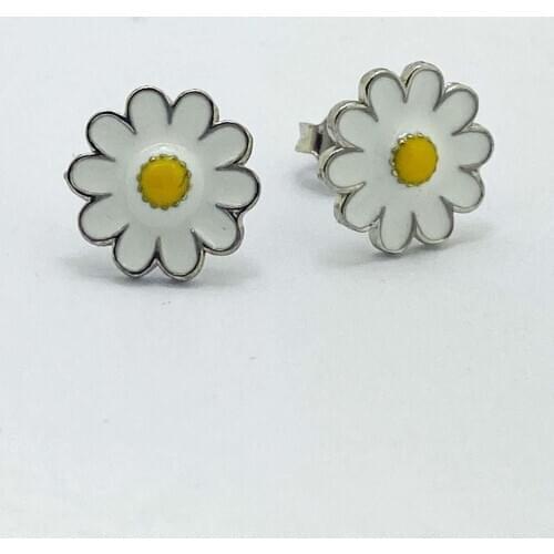 925 sterling Daisy Earrings Female Silver Earrings
