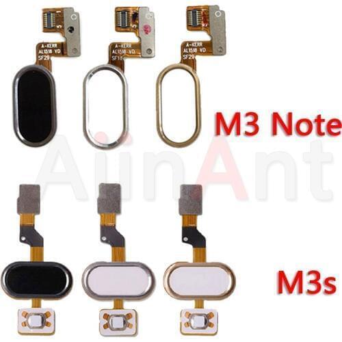 Aiinant Original Home Key Fingerprint Return Button Touch ID Sensor Flex Ribbon Cable For Meizu M3 Note M3s Mobile Phone Parts