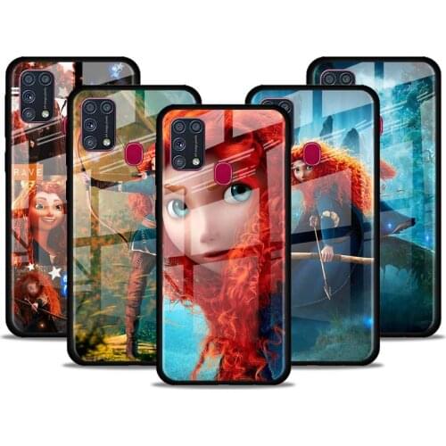 Merida Brave Disney Princess for Samsung Galaxy S21 Ultra A71 A51 4G 5G A91 A81 A41 A31 A21 A11 A01 Tempered Glass Phone Case