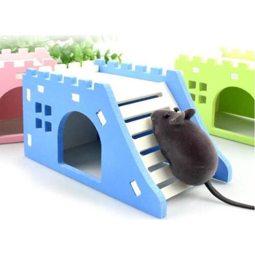 Wooden Pet Supplies Small Animal Hamster Nest Pet Hedgehog Castle Toy 1 Pc Observation Platform Deck Ladder Pet Toy House/Bridge