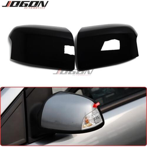 For Ford Focus 2 MK2 2004 - 2008 C-MAX Gloss Black Side Wing Rear View Mirror Cover Shell Cap Trim Add-on Replacement