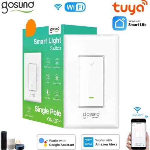 Gosund Smart Timing Switch 120mm US Smart WiFi Light Switch Works With Alexa Google Home Smart Life/Gosund App Remote Control