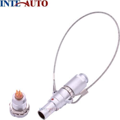 Best 4 pins metal round push pull self-locking plug socket, compatible B series M9 Connector, FTNG.0B.304 EZCG.0B.304