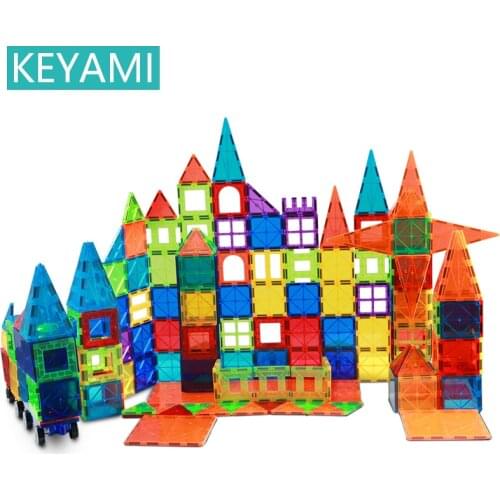 KEYAMI Magnetic Big Size Model Building Magnet Blocks Designer Educational Toys Children Gifts Color window blocks Magnetic toy