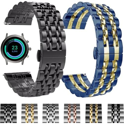 Metal Strap for Fossil Gen 4 5 Carlyle HR Julianna HR Fossil Sport 43mm / Q Explorist HR Wrist Band Stainless Steel Watchband