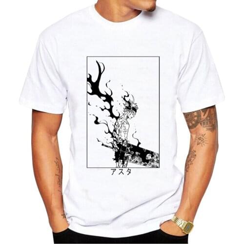 Fashion Hot Japanese anime Black Clover T-shirt Men Fashion cartoon Tshirt Summer New Short Sleeve Casual O-neck tops
