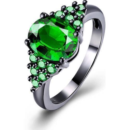 Fashion Exaggerated Vintage Style Pigeon Eggs Ring black green red purple four color For Women Brand Jewelry Factory Wholesale