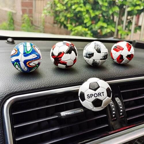 Cartoon Stereoscopic Football Car Air Freshener Perfume Clip Emulation Colorful Football Model Car Air Vent Clip Creativity Gift