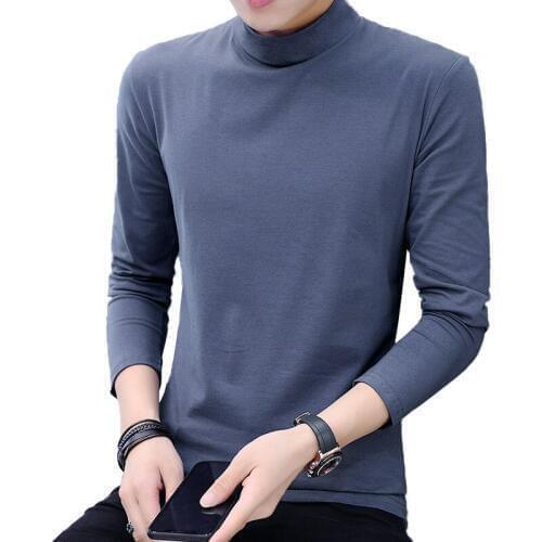 Belbello New autumn winter Customized Man long sleeve High collar T-shirt Pure Cotton Long Sleeve Menswear Customizable womens