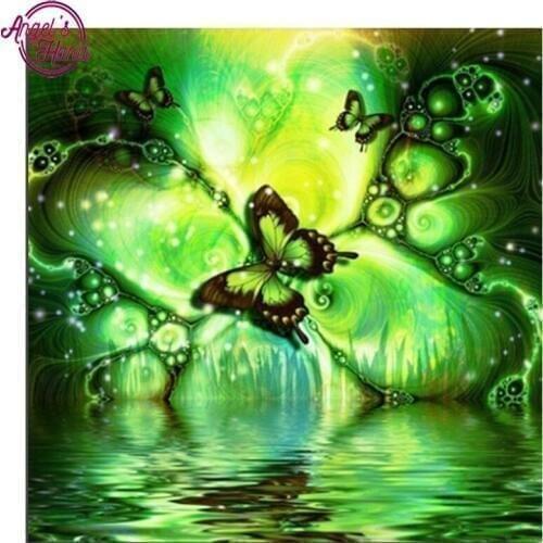 NEW 3D Diamond Painting Cross Stitch butterfly Crystal Needlework Diamond Embroidery Full square Diamond Decorative