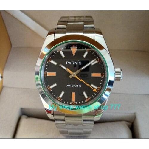 2017 new fashion 40mm parnis Sapphire Crystal 21 jewels Automatic Self-Wind Mechanical movement Men Watch Luxury watch 310