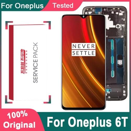 Original 6.41" AMOLED Display Replacement For Oneplus 6T LCD A6010 A6013 Touch Screen Digitizer Assembly For Oneplus 6T Display