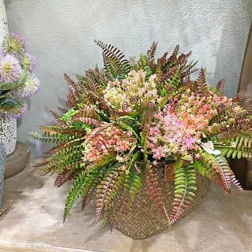 Fern grass simulation green plant Persian grass wedding bouquet grass plant wall awn flower decoration