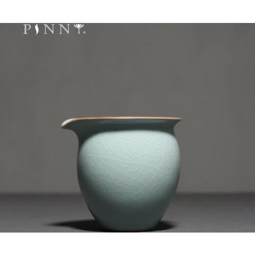PINNY 200ML Retro Ruyao Crack Chahai Traditional Chinese Kung Fu Evenly Divided Tea Cup Pigmented Ceramic Drinkware