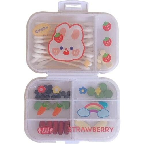 Portable Home Divider Medicine Box Outdoor Travel Mini Box Storage Box Transparent Pill Storage Box Cute Storage Box Emergency