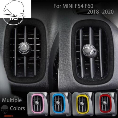 Turn Fur Suede Wrap ABS Air Conditioning Vents Trim Cover For Mini Cooper Hatch F54 F60 2018-2020 Dash Car Moulding Accessories