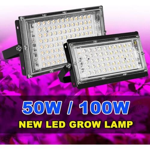 100W LED Grow Lamp AC 220V Outdoor Waterproof Phyto Lamp Full Spectrum LED Plants Growth Light for Indoor Hydroponic Greenhouse