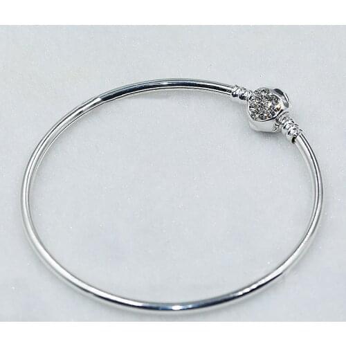 High quality crystal 3mm snake chain fit European bracelet basic chain jewelry diy bead bangle hard bracelet fashion charm women