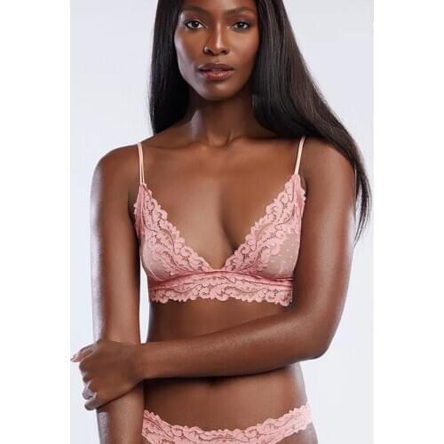 Sexy Lace Mesh Patchwork Women Floral Bralette Sheer Pattern Femme Bustier Unpadded Bra Tops Push Up Backless Ladies Lingerie