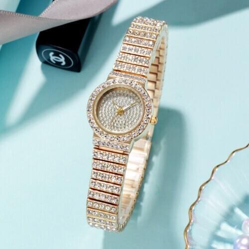 Gold Watch Fashion Small Watch Diamond Steel Luminous Womens Quartz WristWatch for Women Luxury Brand Ladies Dress Reloj Mujer