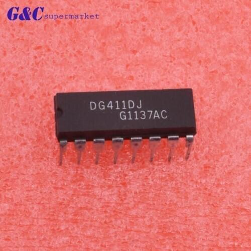 1pcs 100% new and orgina DG411DJ DIP-16 Precision Monolithic Dual SPST CMOS Analog Switch dip in stock diy electronics
