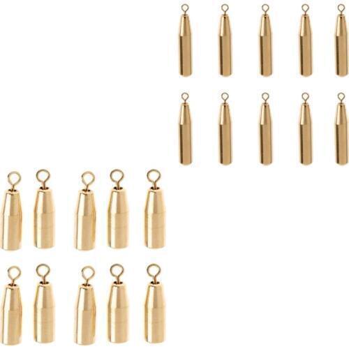 20pcs Fishing Sinkers Set Drop Shot Slider Weights Brass Sinker Tackle