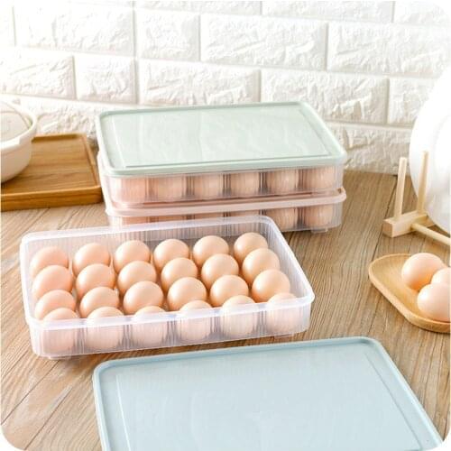 24 Grid Egg Storage Box Durable Multifunctional Crisper Kitchen Food Container Convenient Storage Organizer